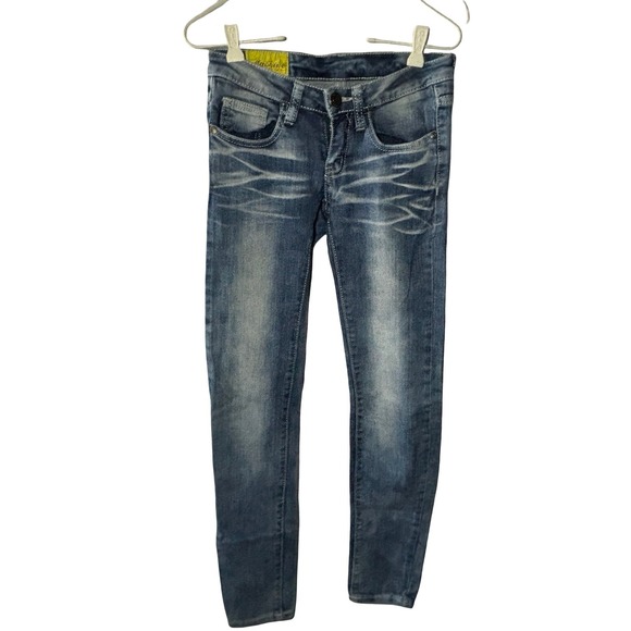 Machine Denim - MACHINE Y2K Boutique Distressed Skinny Jeans, Size 0